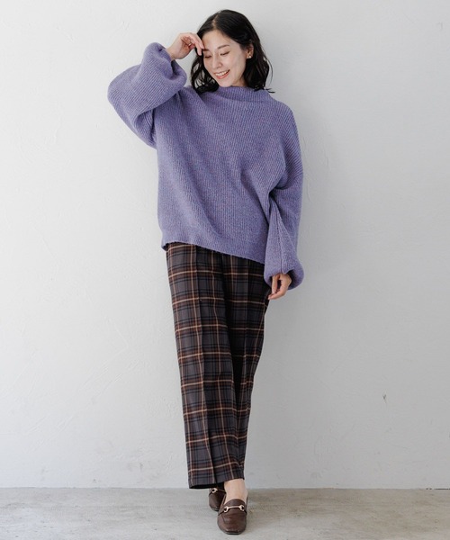 LEPSIM(レプシィム)の「5ゲージソデボリュームニットプルオーバー 125404(ニット/セーター・レディース・モカ/グリーン/レッド/パープル・FREE)」の15枚目の写真