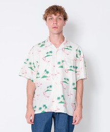 BEDWIN & THE HEARTBREAKERS(xhEB Ah U n[guCJ[Y)S/S OPEN COLLAR ALOHA SHIRT "ROGERS"(Vc/uEX)