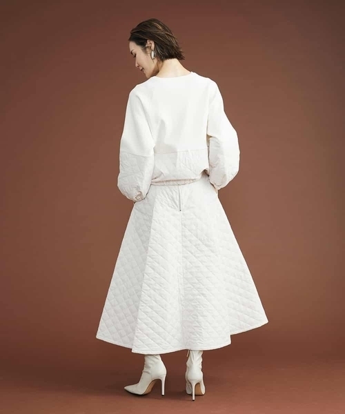 MICHEL KLEIN（ミッシェル・クラン）の「キルティングドッキングニット 