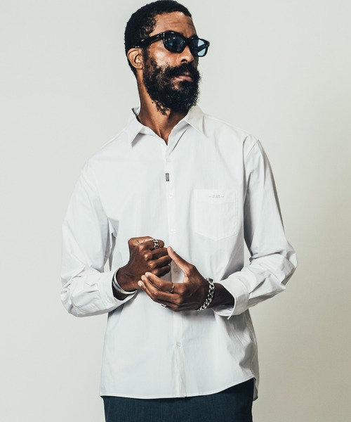 CRIMIE（クライミー）の「ORIGINAL BLEND STRETCH BROAD SHIRT / オリジナル ブレンド ストレッチ ブロード シャツ（シャツ/ブラウス・メンズ・ホワイト/ブラック・L/XL/S/XXL/M）」の6枚目の写真