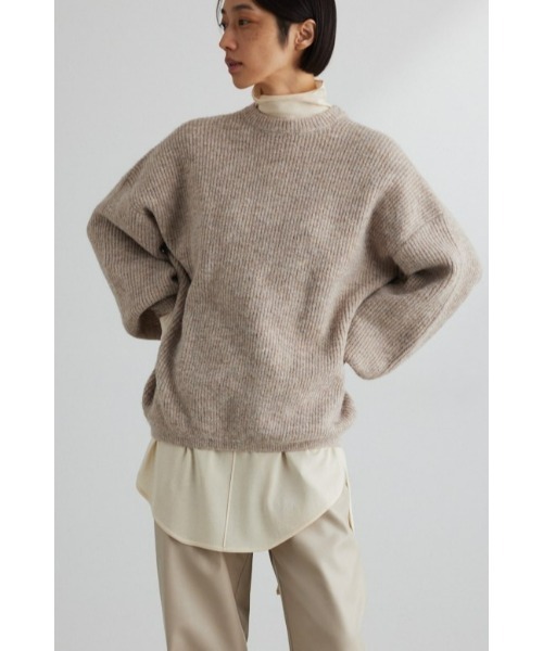 STYLEMIXER（スタイルミキサー）の「コクーンスリーブミックスカラーニット（ニット/セーター・レディース・ライトベージュ/ピンク/チャコールグレー・FREE）」の2枚目の写真