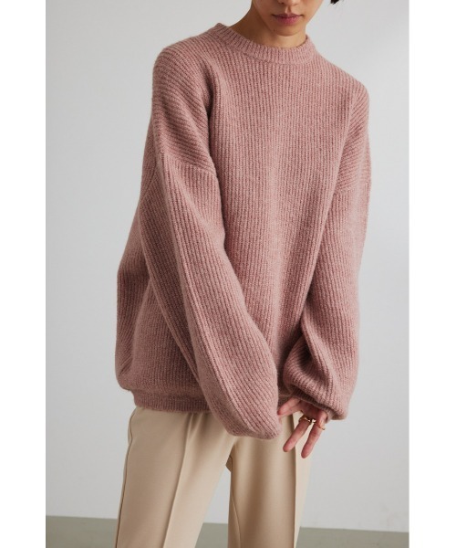 STYLEMIXER（スタイルミキサー）の「コクーンスリーブミックスカラーニット（ニット/セーター・レディース・ライトベージュ/ピンク/チャコールグレー・FREE）」の21枚目の写真