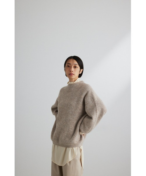 STYLEMIXER（スタイルミキサー）の「コクーンスリーブミックスカラーニット（ニット/セーター・レディース・ライトベージュ/ピンク/チャコールグレー・FREE）」の11枚目の写真