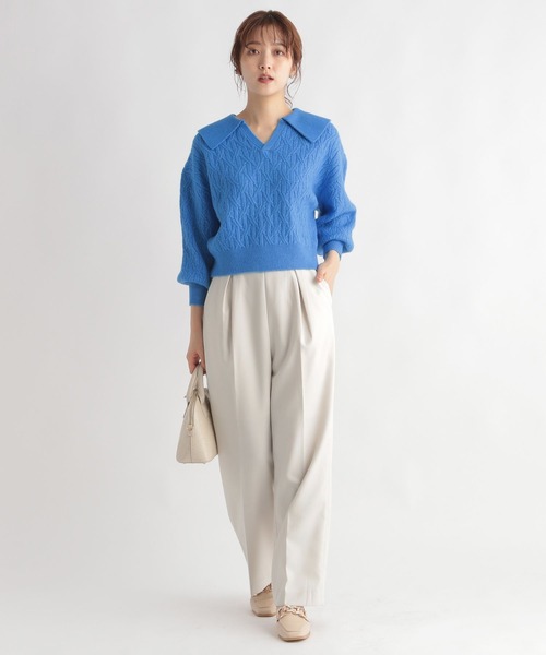 Andemiu（アンデミュウ）の「【ブラックWEB限定】ビットツキストレートパンツ174322（その他パンツ・レディース・オフホワイト/ブラック/グレー/ピンク・FREE）」の16枚目の写真