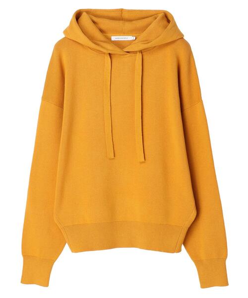 AMERICAN HOLIC（アメリカンホリック）の「総針ニットパーカー（パーカー・レディース・ラベンダー/オレンジ/ブルー/アイボリー・L/M）」の5枚目の写真