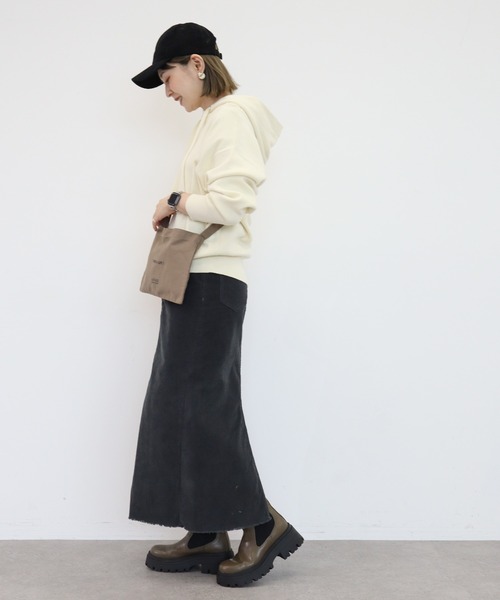 AMERICAN HOLIC（アメリカンホリック）の「総針ニットパーカー（パーカー・レディース・ラベンダー/オレンジ/ブルー/アイボリー・L/M）」の9枚目の写真