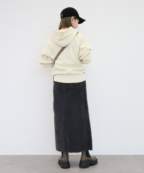 AMERICAN HOLIC（アメリカンホリック）の「総針ニットパーカー（パーカー・レディース・ラベンダー/オレンジ/ブルー/アイボリー・L/M）」の8枚目の写真