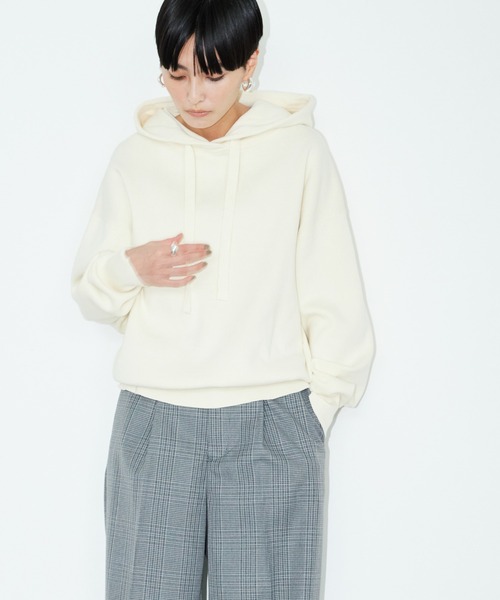 AMERICAN HOLIC（アメリカンホリック）の「総針ニットパーカー（パーカー・レディース・ラベンダー/オレンジ/ブルー/アイボリー・L/M）」の7枚目の写真