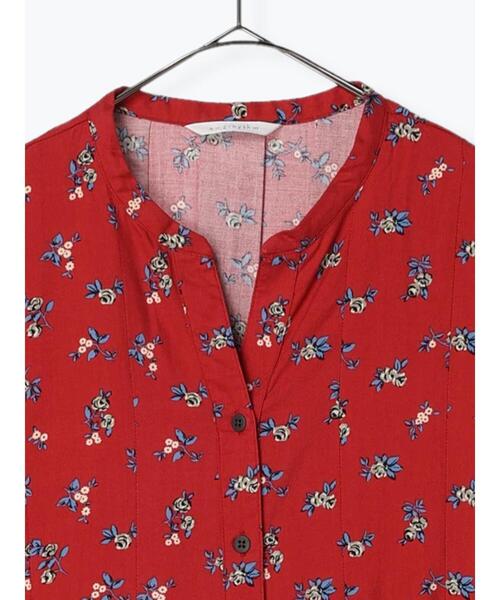 sm2rhythm（サマンサモスモスリズム）の「花柄プリントタックワンピース（ワンピース・レディース・ブラック/レッド/グリーン・ﾌﾘ-）」の6枚目の写真