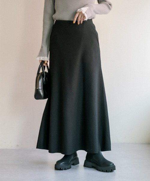 PUAL CE CIN（ピュアルセシン）の「ウール混プチマーメイドスカート（スカート・レディース・ブラウン/ブラック・FREE）」の2枚目の写真