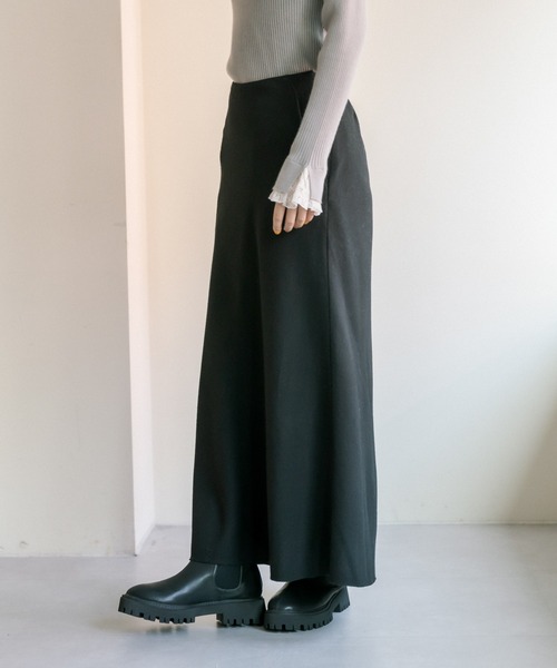 PUAL CE CIN（ピュアルセシン）の「ウール混プチマーメイドスカート（スカート・レディース・ブラウン/ブラック・FREE）」の4枚目の写真