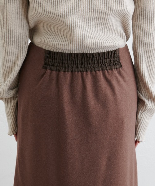 PUAL CE CIN（ピュアルセシン）の「ウール混プチマーメイドスカート（スカート・レディース・ブラウン/ブラック・FREE）」の17枚目の写真