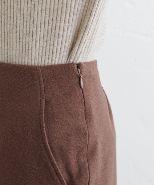 PUAL CE CIN（ピュアルセシン）の「ウール混プチマーメイドスカート（スカート・レディース・ブラウン/ブラック・FREE）」の18枚目の写真