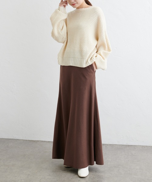 PUAL CE CIN（ピュアルセシン）の「ウール混プチマーメイドスカート（スカート・レディース・ブラウン/ブラック・FREE）」の11枚目の写真