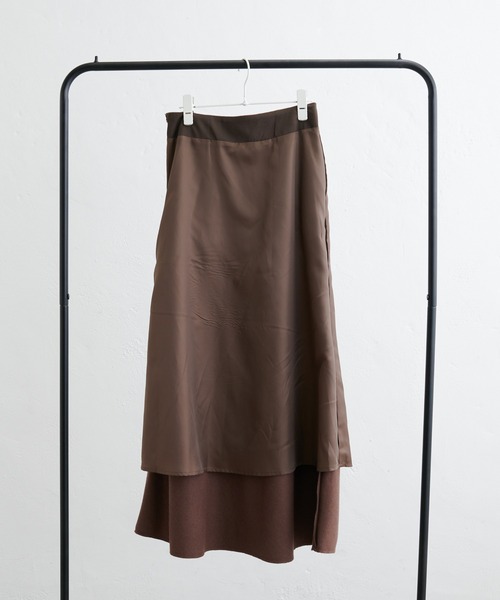 PUAL CE CIN（ピュアルセシン）の「ウール混プチマーメイドスカート（スカート・レディース・ブラウン/ブラック・FREE）」の19枚目の写真