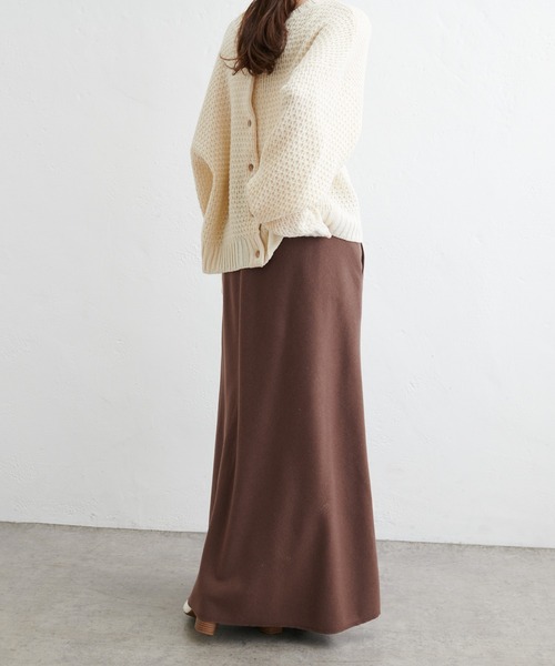 PUAL CE CIN（ピュアルセシン）の「ウール混プチマーメイドスカート（スカート・レディース・ブラウン/ブラック・FREE）」の13枚目の写真