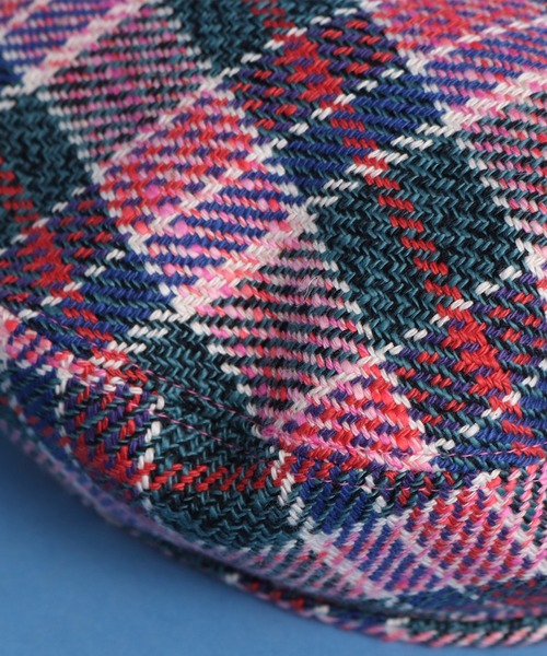 CHILD WOMAN（チャイルドウーマン）の「コットン/リネン　ツイードチェック プレート付きベレー帽（ハンチング/ベレー帽・レディース・ピンク・FREE）」の14枚目の写真