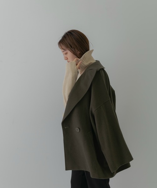 LAATO(ラート)の「BIG COLLAR WOOL COAT(その他アウター・レディース・カーキ/グレー系その他・FREE)」の7枚目の写真