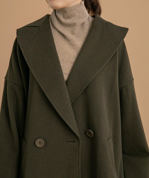 LAATO(ラート)の「BIG COLLAR WOOL COAT(その他アウター・レディース・カーキ/グレー系その他・FREE)」の11枚目の写真