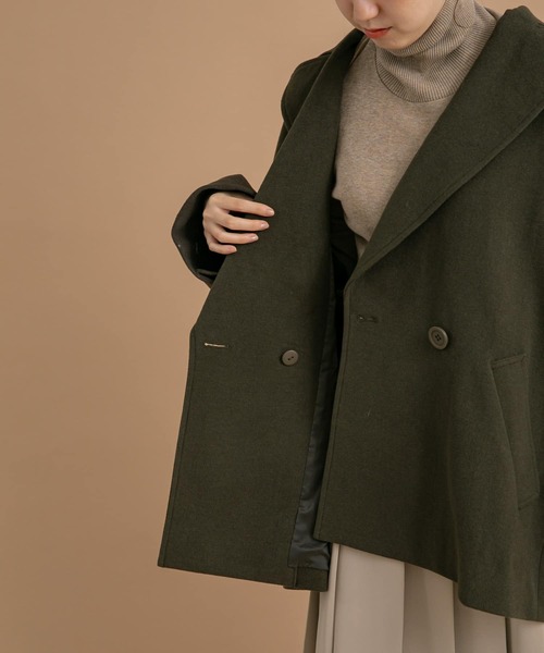 LAATO(ラート)の「BIG COLLAR WOOL COAT(その他アウター・レディース・カーキ/グレー系その他・FREE)」の12枚目の写真