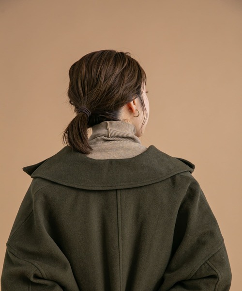 LAATO(ラート)の「BIG COLLAR WOOL COAT(その他アウター・レディース・カーキ/グレー系その他・FREE)」の14枚目の写真