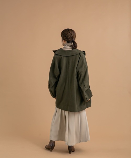 LAATO(ラート)の「BIG COLLAR WOOL COAT(その他アウター・レディース・カーキ/グレー系その他・FREE)」の18枚目の写真