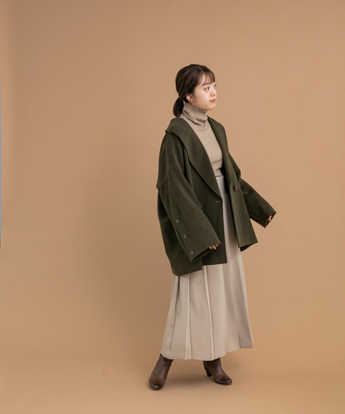 LAATO(ラート)の「BIG COLLAR WOOL COAT(その他アウター・レディース・カーキ/グレー系その他・FREE)」の19枚目の写真