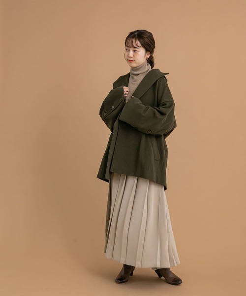 LAATO(ラート)の「BIG COLLAR WOOL COAT(その他アウター・レディース・カーキ/グレー系その他・FREE)」の20枚目の写真