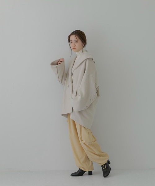 LAATO(ラート)の「BIG COLLAR WOOL COAT(その他アウター・レディース・カーキ/グレー系その他・FREE)」の21枚目の写真