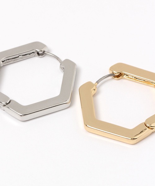 LAKOLE（ラコレ）の「ヘキサゴンワンタッチピアス / 174928（ピアス（両耳用）・レディース・その他2/その他1・FREE）」の4枚目の写真