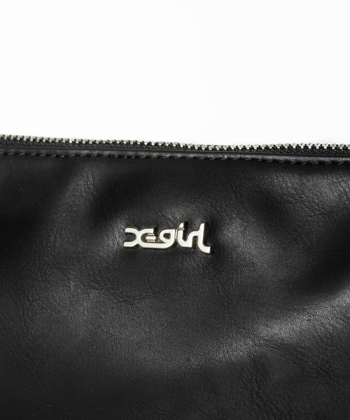 X-girl（エックスガール）の「FAUX LEATHER HAND BAG（ハンドバッグ・レディース・ライトブルー/ブラック/ホワイト・ONE SIZE）」の6枚目の写真