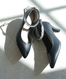 jurer | 3WAYポインテッドトゥビジューストラップパンプス(パンプス)