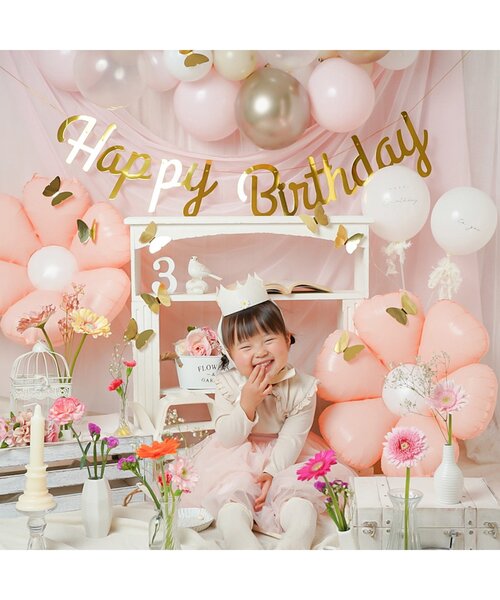 BREEZE（ブリーズ）の「バースデーデコレーション デイジー（コスチューム/パーティーグッズ・キッズ・マルチ/ピンク・FREE）」の4枚目の写真