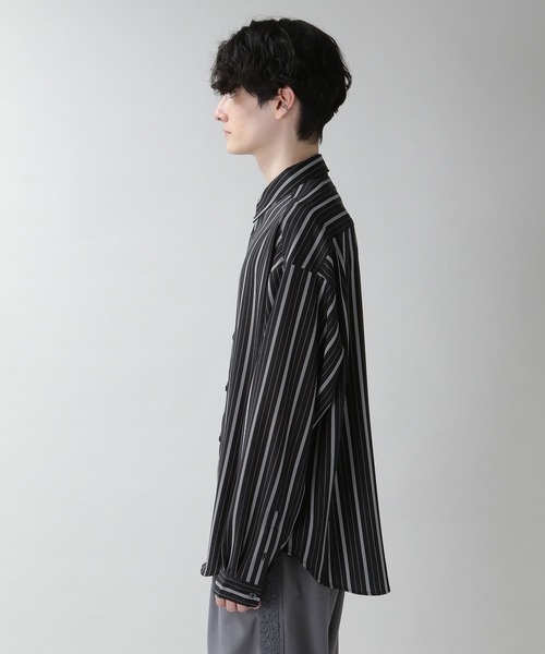 RAGEBLUE（レイジブルー）の「ラグイージーストライプシャツ（シャツ/ブラウス・メンズ・ネイビー/ホワイト系その他/ブラック系その他・MEDIUM/LARGE）」の17枚目の写真