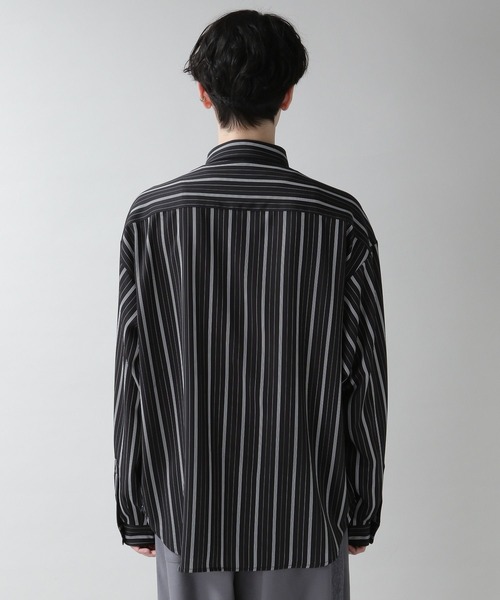 RAGEBLUE（レイジブルー）の「ラグイージーストライプシャツ（シャツ/ブラウス・メンズ・ネイビー/ホワイト系その他/ブラック系その他・MEDIUM/LARGE）」の21枚目の写真