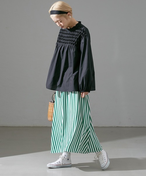 美品FOXEY 雑誌掲載 ストライプ ロレッタ スカート グリーン foxey Skirt Loretta 40 - メルカリ 美品FOXEY 雑誌掲載 ストライプ