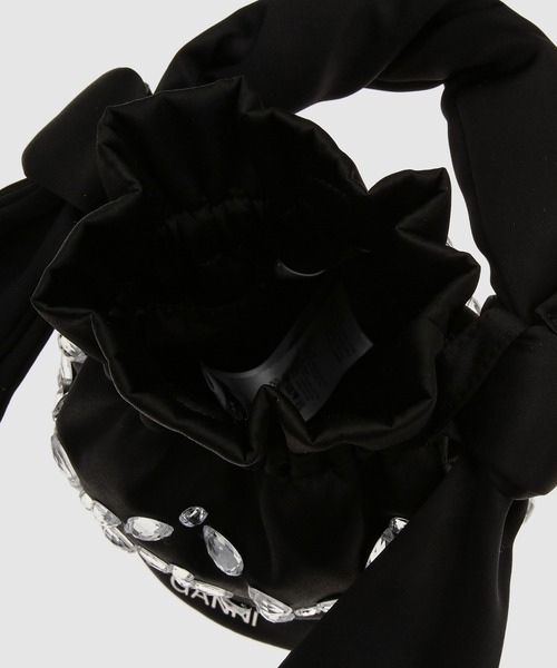 GANNI（ガニー）の「Occasion Top Handle Bag Embellishment（トートバッグ・レディース・ブラック・ONE SIZE）」の3枚目の写真