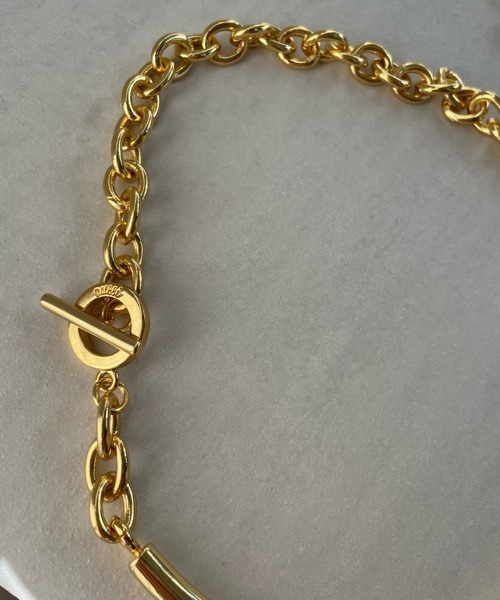 tone(トーン)の「【aussi/オッスィー】チェーン×ライン ラウンド メタル チョーカー(ニッケルフリー)(チョーカー・レディース・ゴールド/シルバー・FREE)」の9枚目の写真