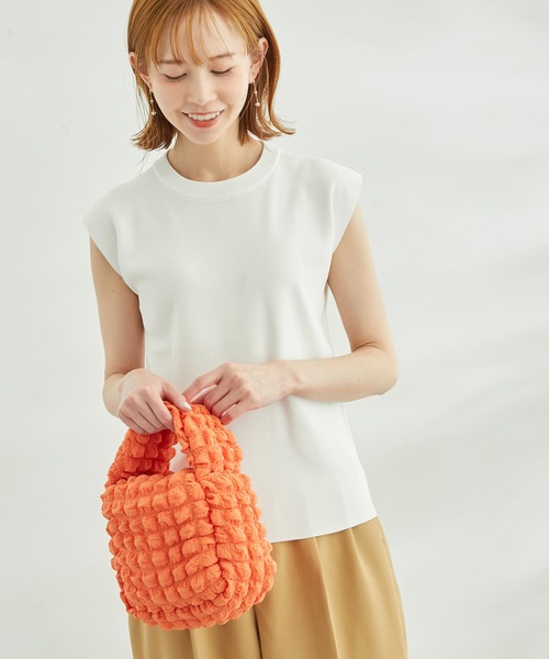 ROPE' PICNIC（ロペピクニック）の「Beauty knit/UVカット・接触冷感/ゼロスリーブニットプルオーバー/WEB限定カラーあり（ニット/セーター・レディース・ブラック/ベージュ/ブラウン/オフホワイト/ターコイズブルー/ライトグリーン/グリーン系その他/イエロー系その他/オレンジ系その他/ホワイト系その他5/ブルー系その他4/パープル系その他6・38）」の15枚目の写真