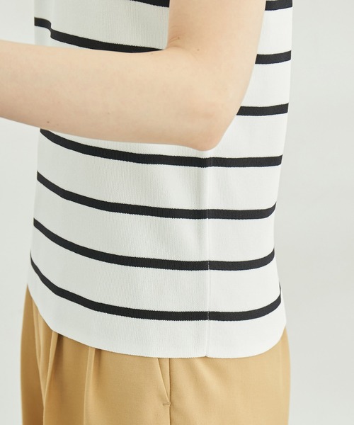 ROPE' PICNIC（ロペピクニック）の「Beauty knit/UVカット・接触冷感/ゼロスリーブニットプルオーバー/WEB限定カラーあり（ニット/セーター・レディース・ブラック/ベージュ/ブラウン/オフホワイト/ターコイズブルー/ライトグリーン/グリーン系その他/イエロー系その他/オレンジ系その他/ホワイト系その他5/ブルー系その他4/パープル系その他6・38）」の19枚目の写真