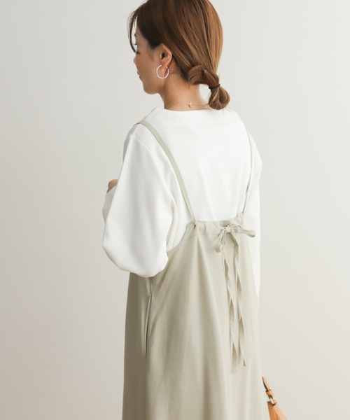 URBAN RESEARCH DOORS（アーバンリサーチドアーズ）の「ボートネックコットンポンチプルオーバー（Tシャツ/カットソー・レディース・ミント/オフホワイト/ブラック・MEDIUM）」の8枚目の写真