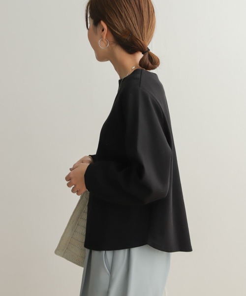 URBAN RESEARCH DOORS（アーバンリサーチドアーズ）の「ボートネックコットンポンチプルオーバー（Tシャツ/カットソー・レディース・ミント/オフホワイト/ブラック・MEDIUM）」の13枚目の写真