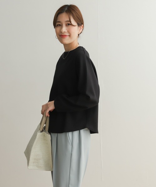 URBAN RESEARCH DOORS（アーバンリサーチドアーズ）の「ボートネックコットンポンチプルオーバー（Tシャツ/カットソー・レディース・ミント/オフホワイト/ブラック・MEDIUM）」の16枚目の写真