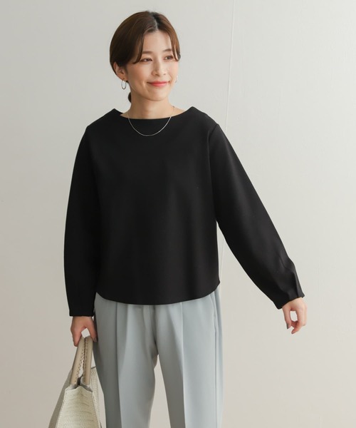 URBAN RESEARCH DOORS（アーバンリサーチドアーズ）の「ボートネックコットンポンチプルオーバー（Tシャツ/カットソー・レディース・ミント/オフホワイト/ブラック・MEDIUM）」の17枚目の写真