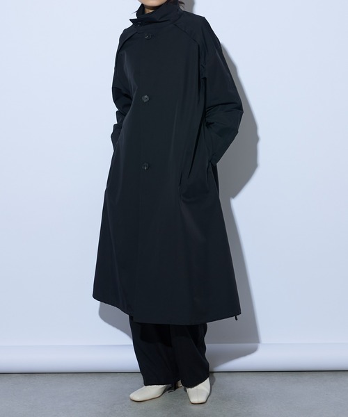 Lui's（ルイス）の「スタンドカラーバルーンコート（ステンカラーコート・レディース・ライトカーキ/ブラック・FREE）」の20枚目の写真