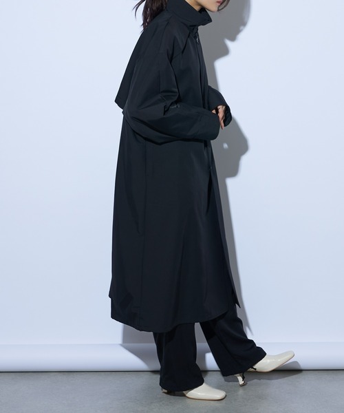 Lui's（ルイス）の「スタンドカラーバルーンコート（ステンカラーコート・レディース・ライトカーキ/ブラック・FREE）」の17枚目の写真