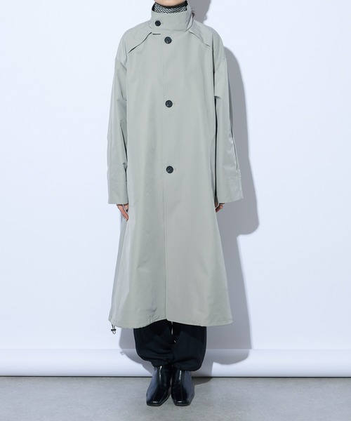 Lui's（ルイス）の「スタンドカラーバルーンコート（ステンカラーコート・レディース・ライトカーキ/ブラック・FREE）」の16枚目の写真