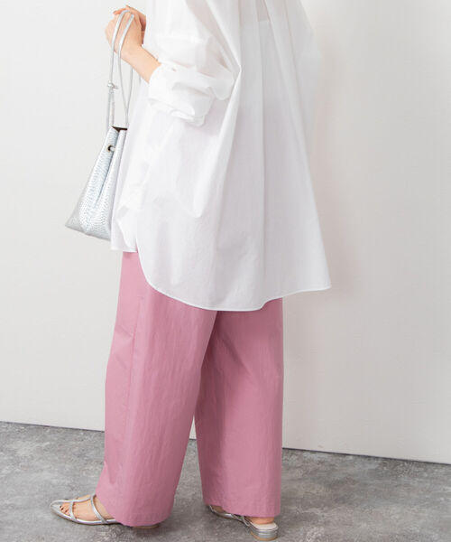NOLLEY’S(ノーリーズ)の「◇【WEB限定サイズあり】撥水ワイドイージーパンツ(その他パンツ・レディース・ホワイト/ピンク/ブラック・34/36/38/40)」の3枚目の写真