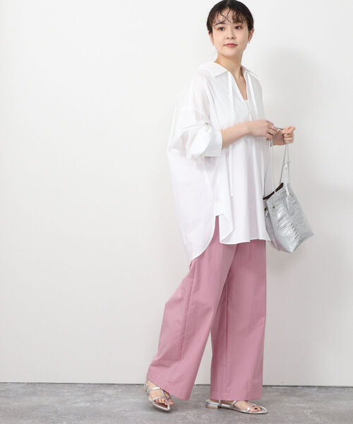 NOLLEY’S(ノーリーズ)の「◇【WEB限定サイズあり】撥水ワイドイージーパンツ(その他パンツ・レディース・ホワイト/ピンク/ブラック・34/36/38/40)」の16枚目の写真