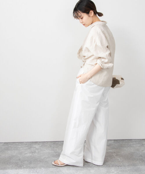 NOLLEY’S(ノーリーズ)の「◇【WEB限定サイズあり】撥水ワイドイージーパンツ(その他パンツ・レディース・ホワイト/ピンク/ブラック・34/36/38/40)」の4枚目の写真